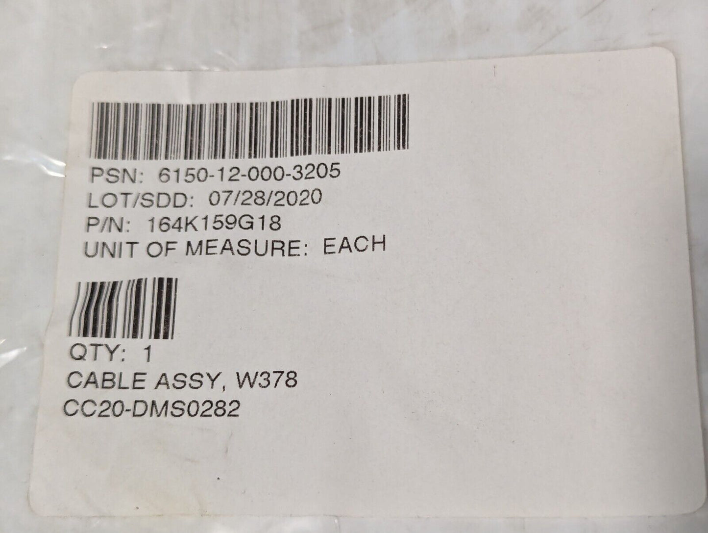 Turck Cable Assembly U-47799 164K159G18 - Free Shipping