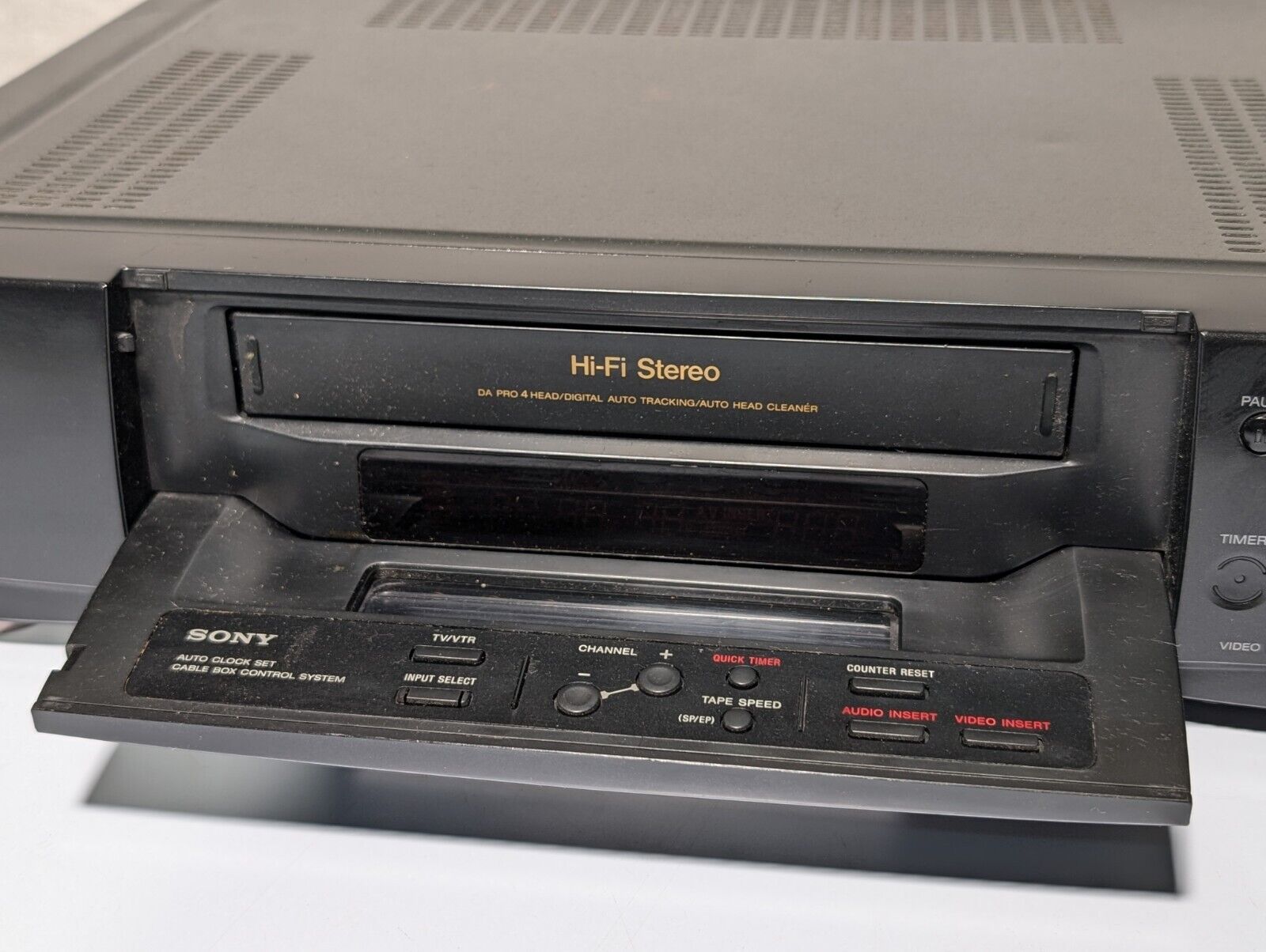 Sony SLV-940HF VCR-Plus Hi-Fi Stereo VHS VCR, Flying Erase Head, No power cord