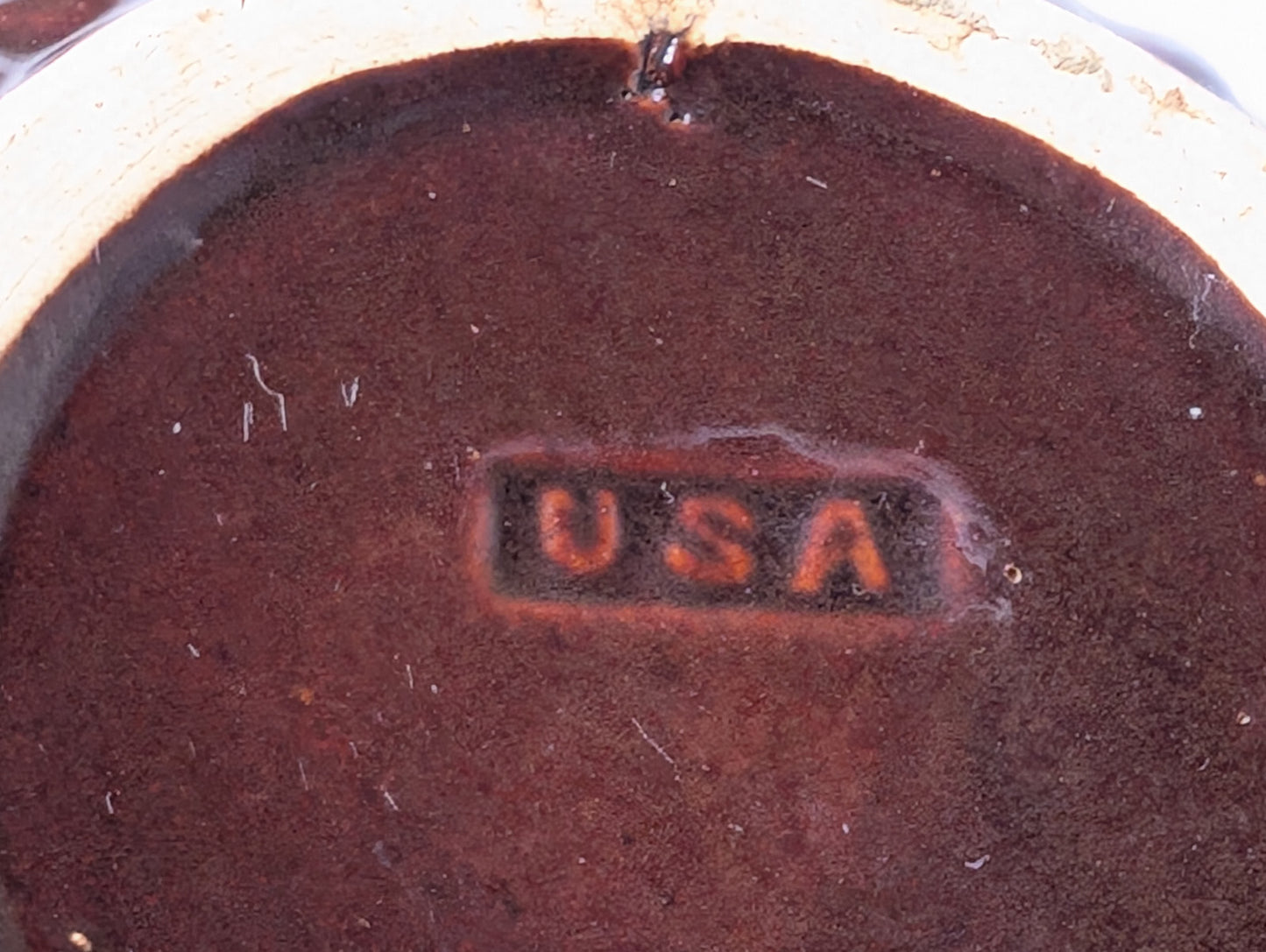 Vintage Stonewear Pottery Nut Candy Snack Serving Dish Earth Tone Made in USA