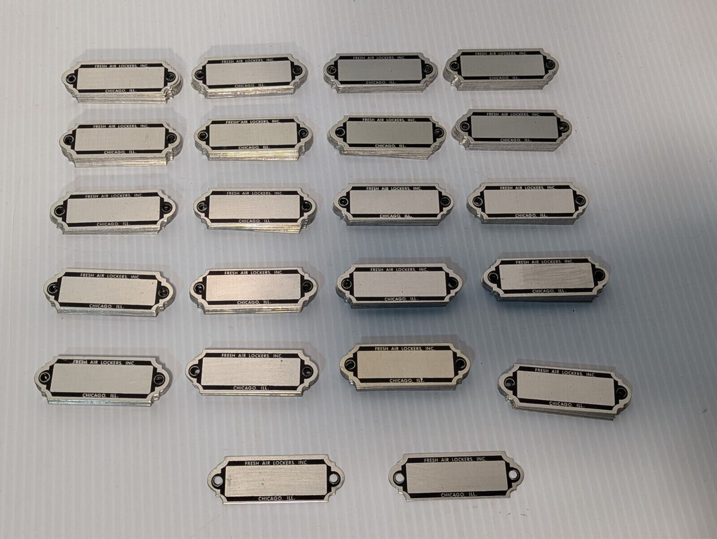 Lot of 198 Fresh Air Lockers Blank Name Number Tag - Free Shipping+Returns