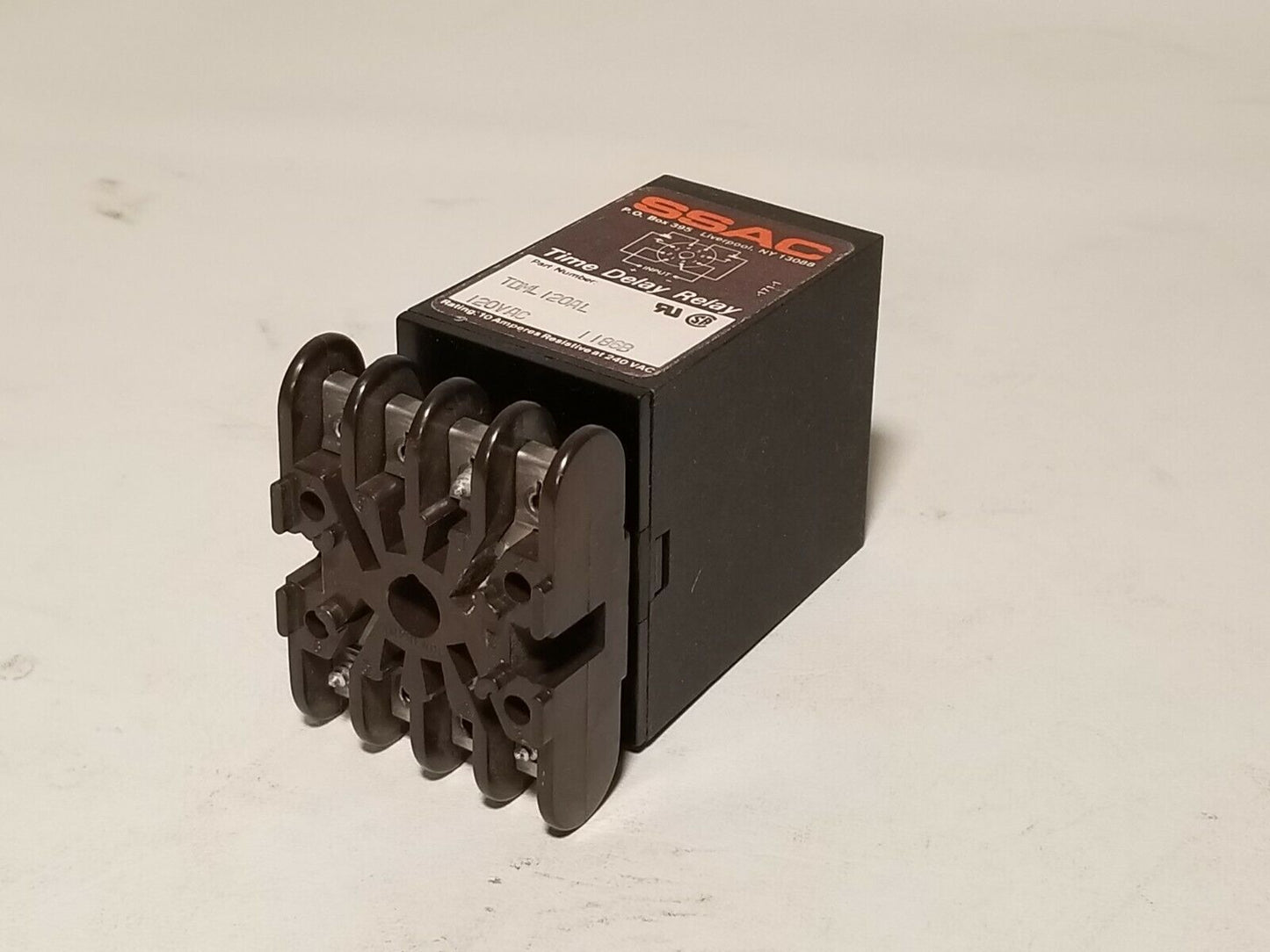SSAC time delay relay TDML120AL, 120VAC, 1186B, 10A resistive @ 240VAC, Digi-Set