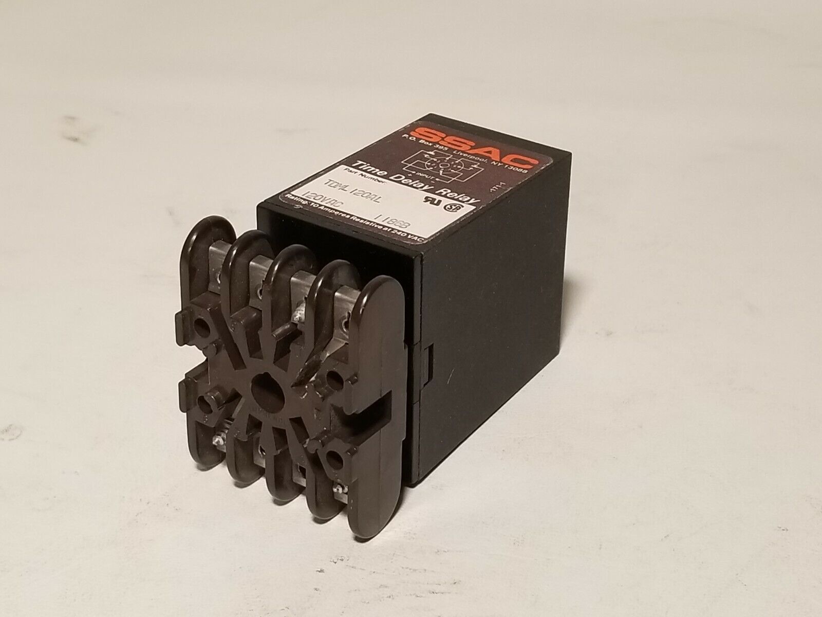 SSAC time delay relay TDML120AL, 120VAC, 1186B, 10A resistive @ 240VAC, Digi-Set
