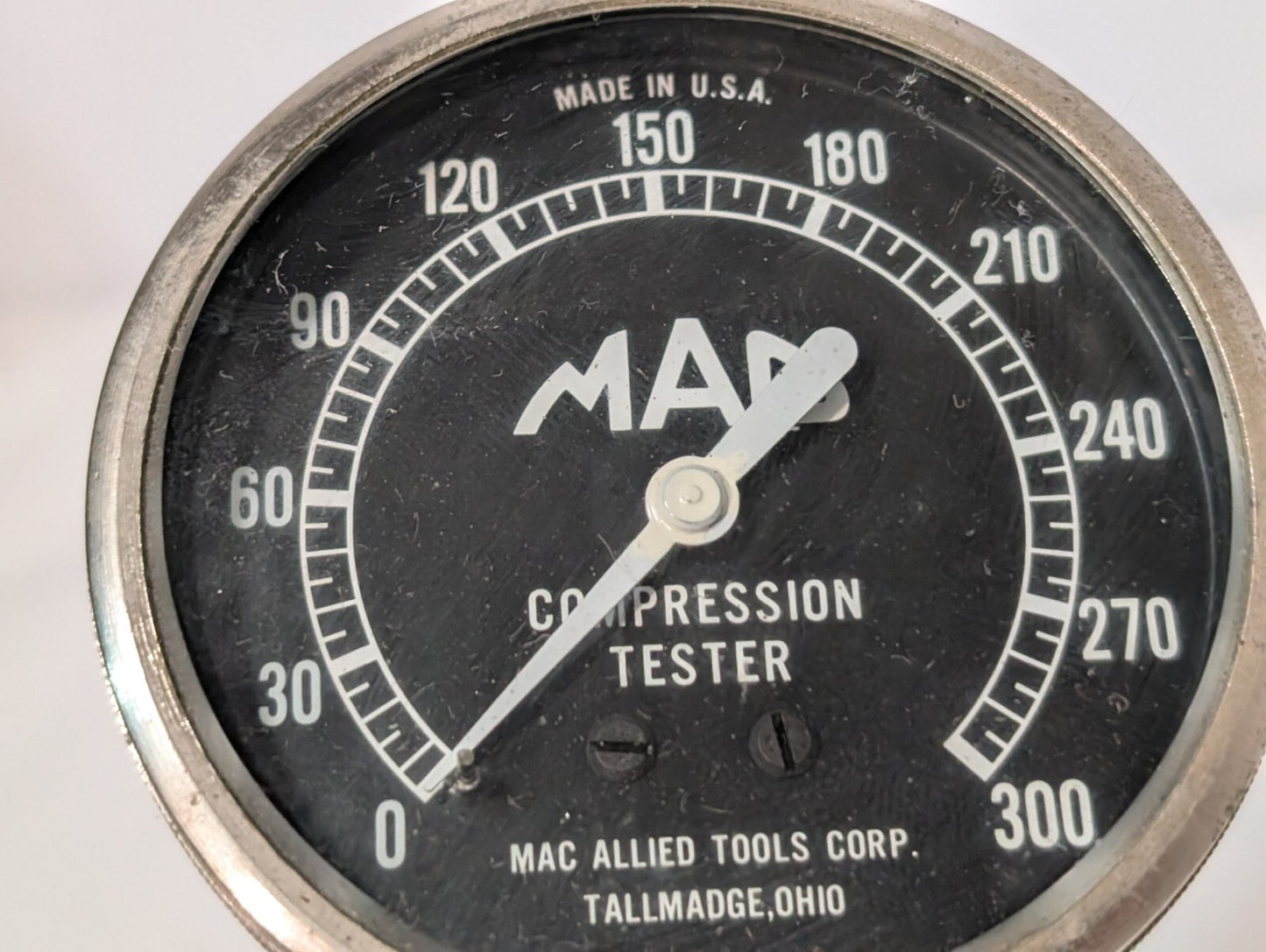 Used Mac Tools 22572-1 Compression Tester Meter Gauge 0-300 PSI Max