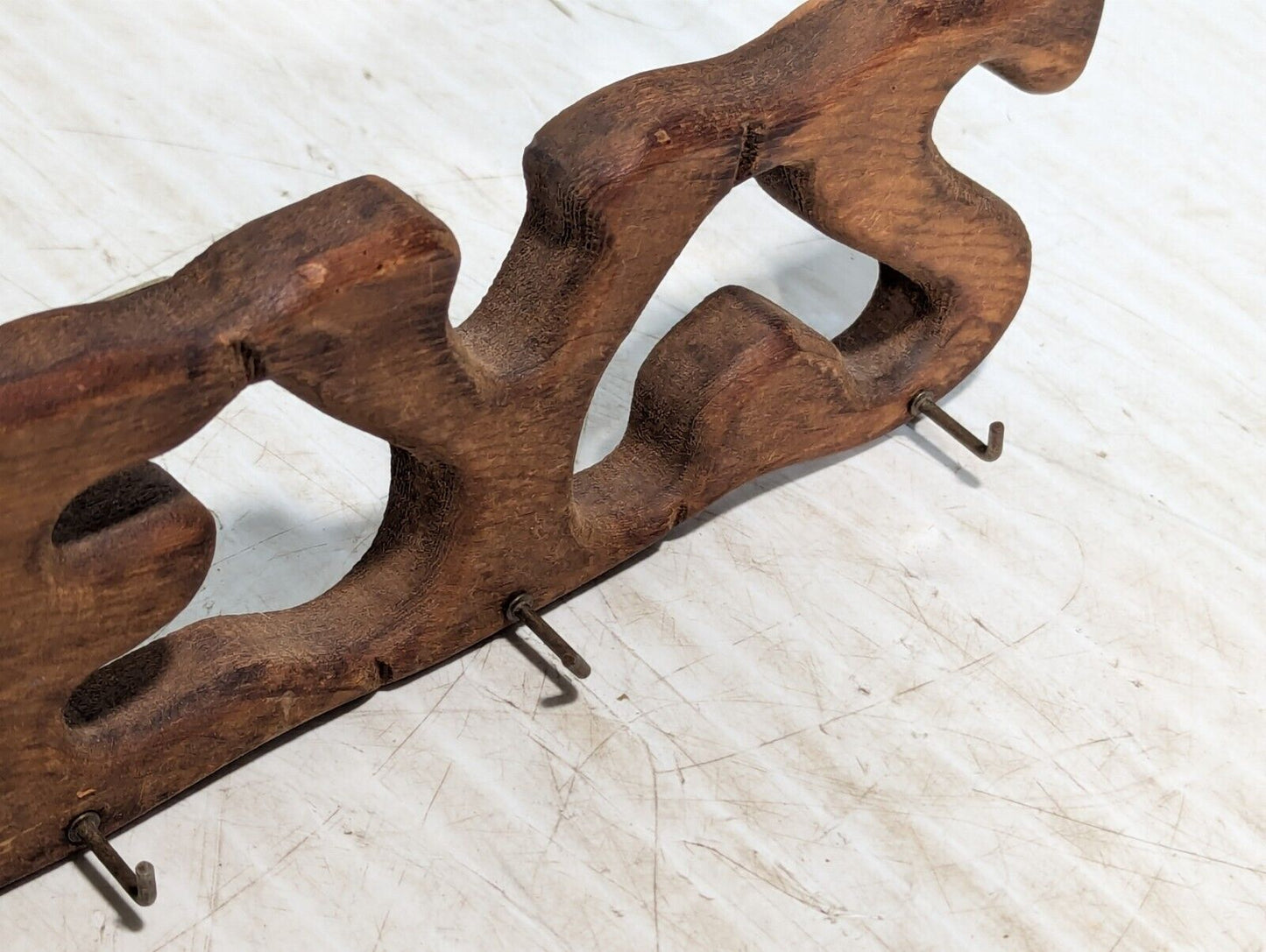 Vintage Rustic Wood Key Sign, 4 Hanging Key Hooks - Free Shipping