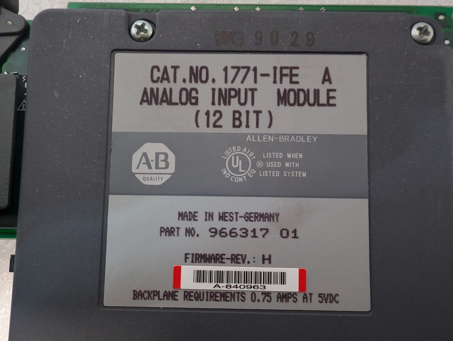 Allen Bradley 1771-IFE Ser A PLC-5 16-Channel Analog Input Module - Free Ship