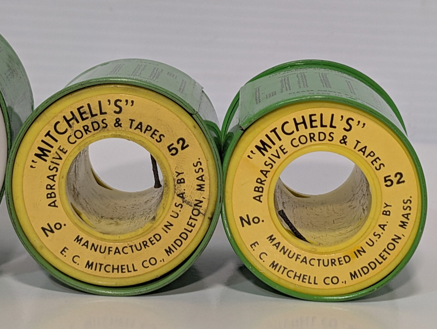 7 Rolls - Mitchell's Abrasive Round Cords & Tape No. 58 (qty 5) / No 52 (qty 2)