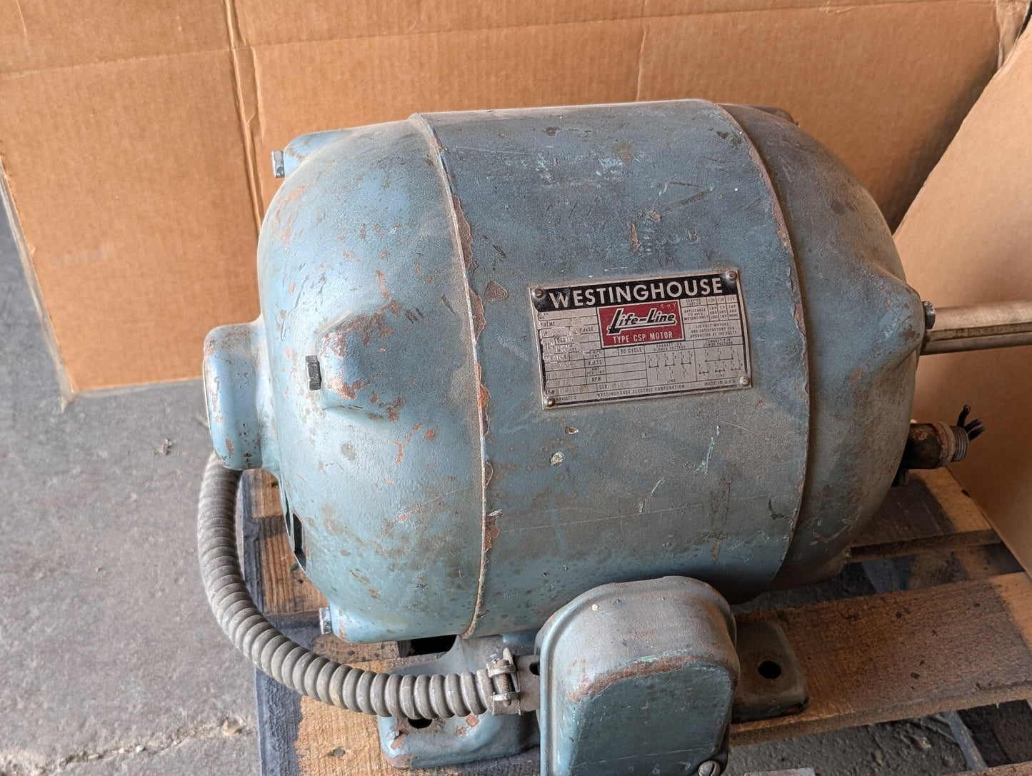 Westinghouse S7Y Type CSP Life-Line Motor 1760RPM, 3PH, 5HP, 254 Frame, 240/480V