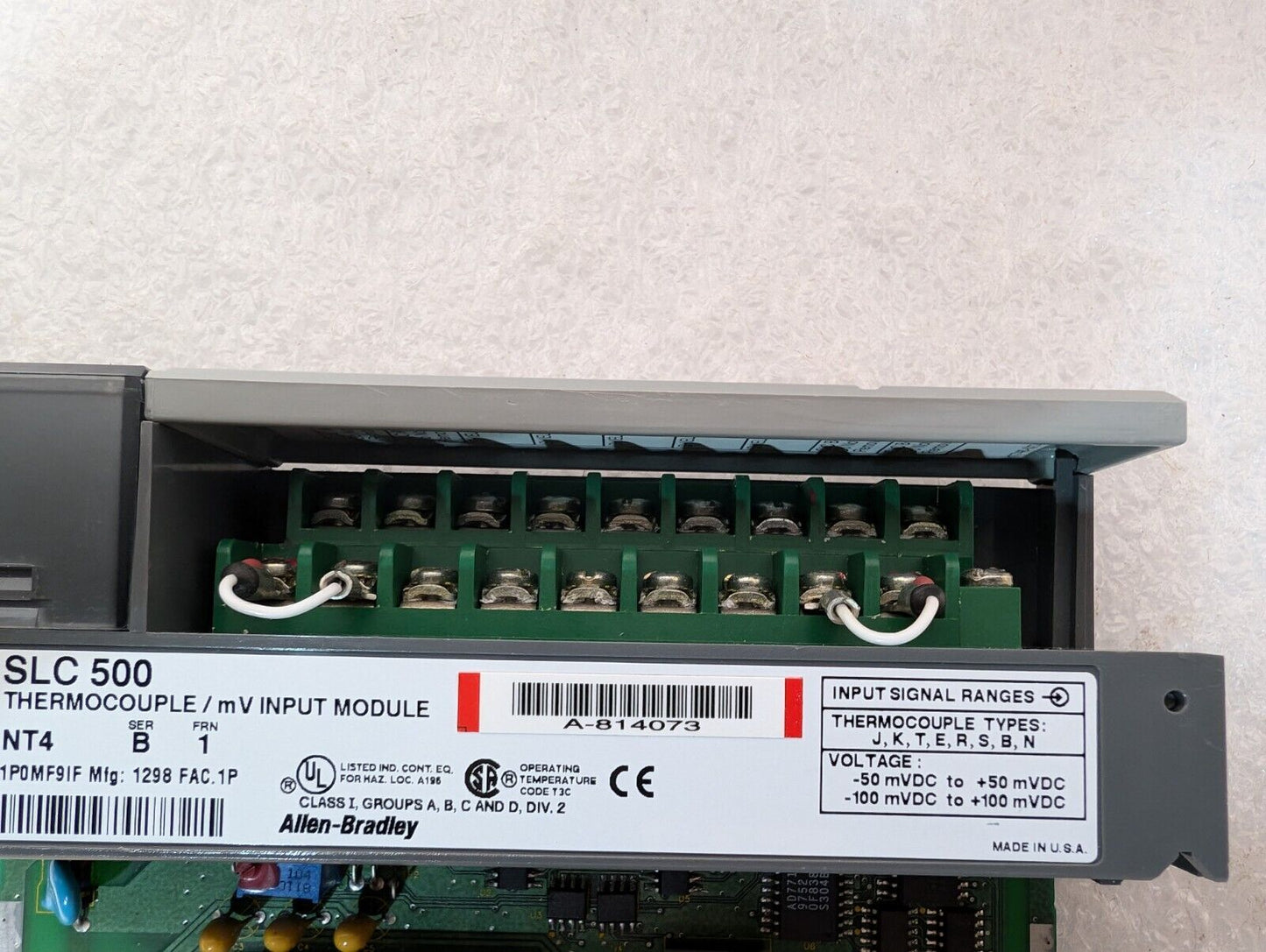 Allen Bradley 1746-NT4\B Thermocouple/DC Millivolt Input Module