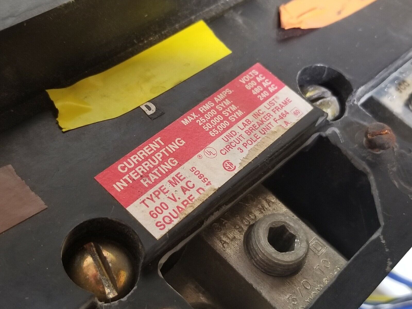 Square D MEC236LI1422 Circuit Breaker w/ Micrologic Solid State Trip ME2225RP