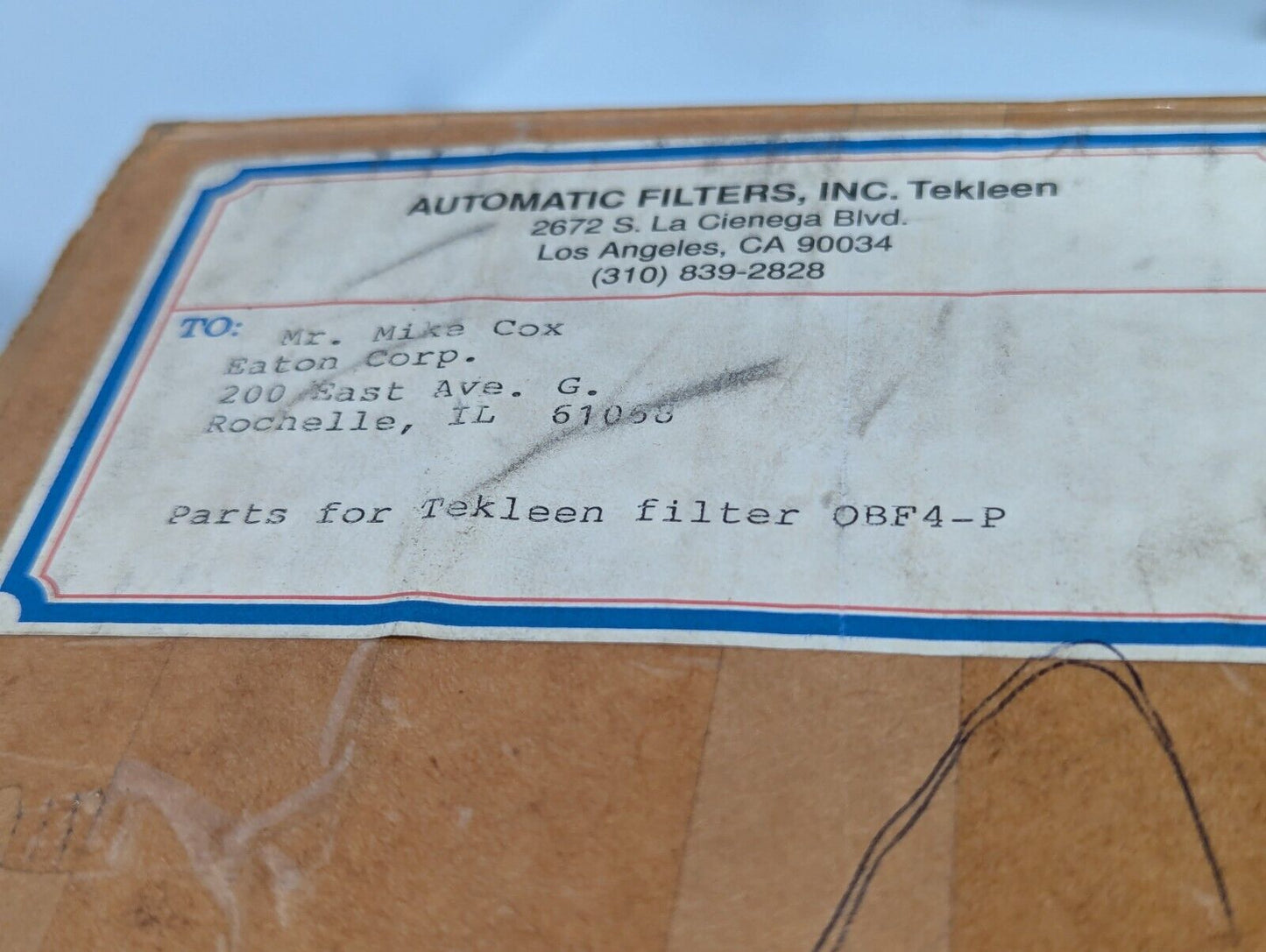 44-10A Flushing Valve Mechanism, Parts for Tekleen Filter. - Free Shipping