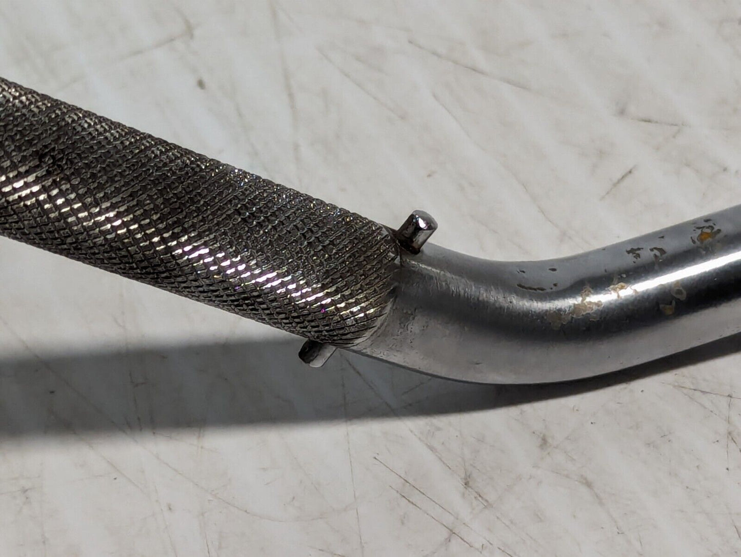 Unbranded stirrup foot rest as pictured, stainless steel, w/cross-hatched grip