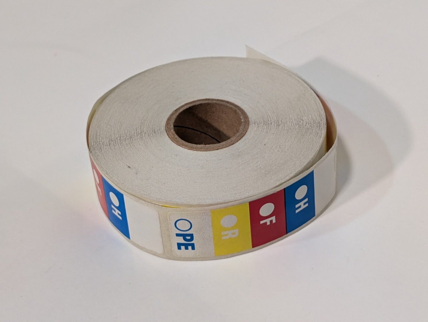 2 ROLLS -Brady 577LS Square Hmig Reactivity Labels 2.875"H x 0.875"W, Multicolor