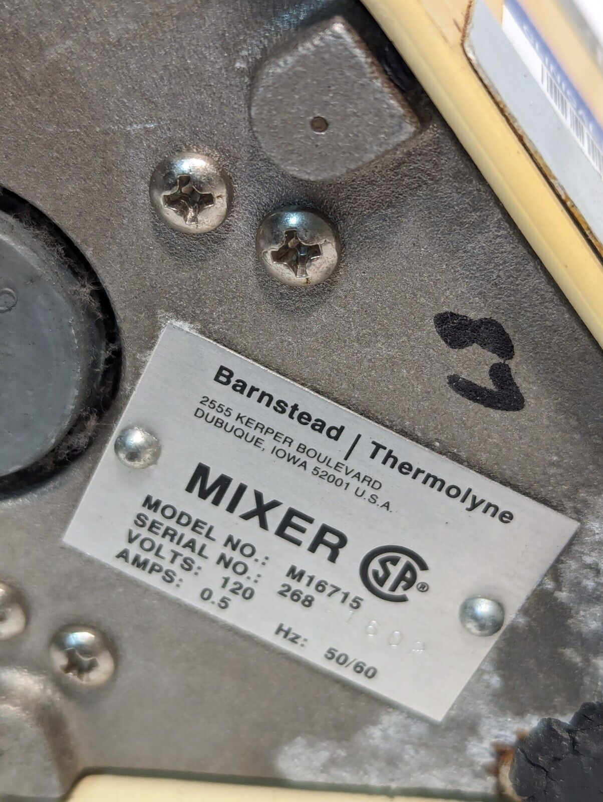 Thermolyne M16715 Maxi Mix 1 Type 16700 Mixer - Free Shipping