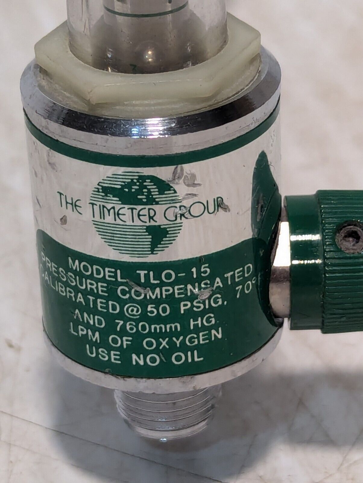 Timeter Instruments TLO-15 Ultra-Flow Oxygen Flowmeter, 760mm HG - Free Shipping