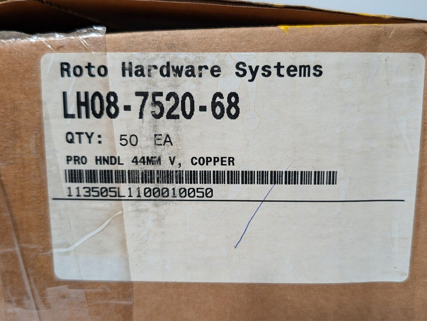 (50) Roto LH08-7520-36 PRO Copper Casement Window Handles 1-3/4" (44mm) Fork