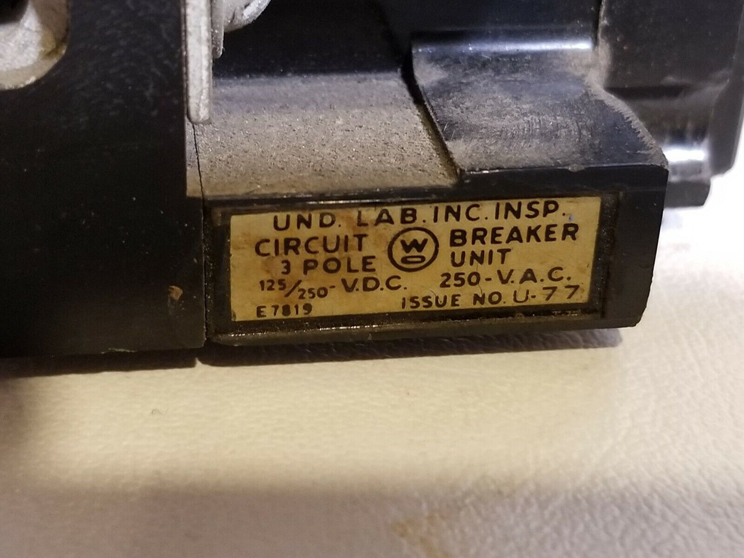 Westinghouse AB999025 Circuit Breaker 35A 125/250VDC 240VAC