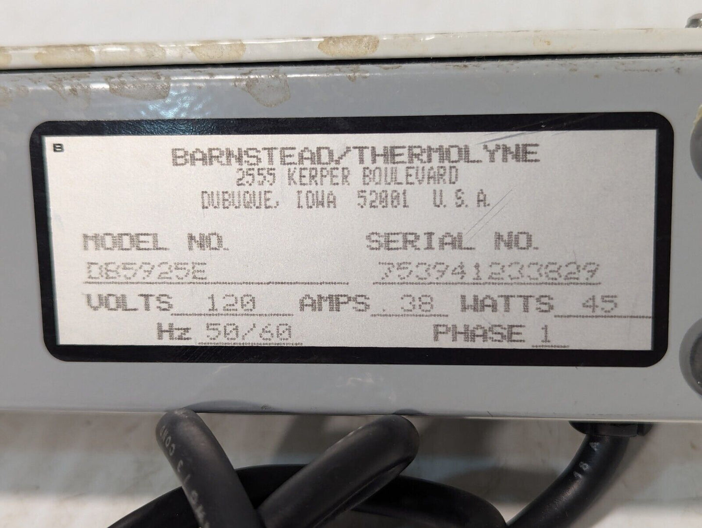 Thermolyne DB5925E Type 5900 Dri-Bath, 20 Wells, 120v, .38a, 45w - Free Shipping