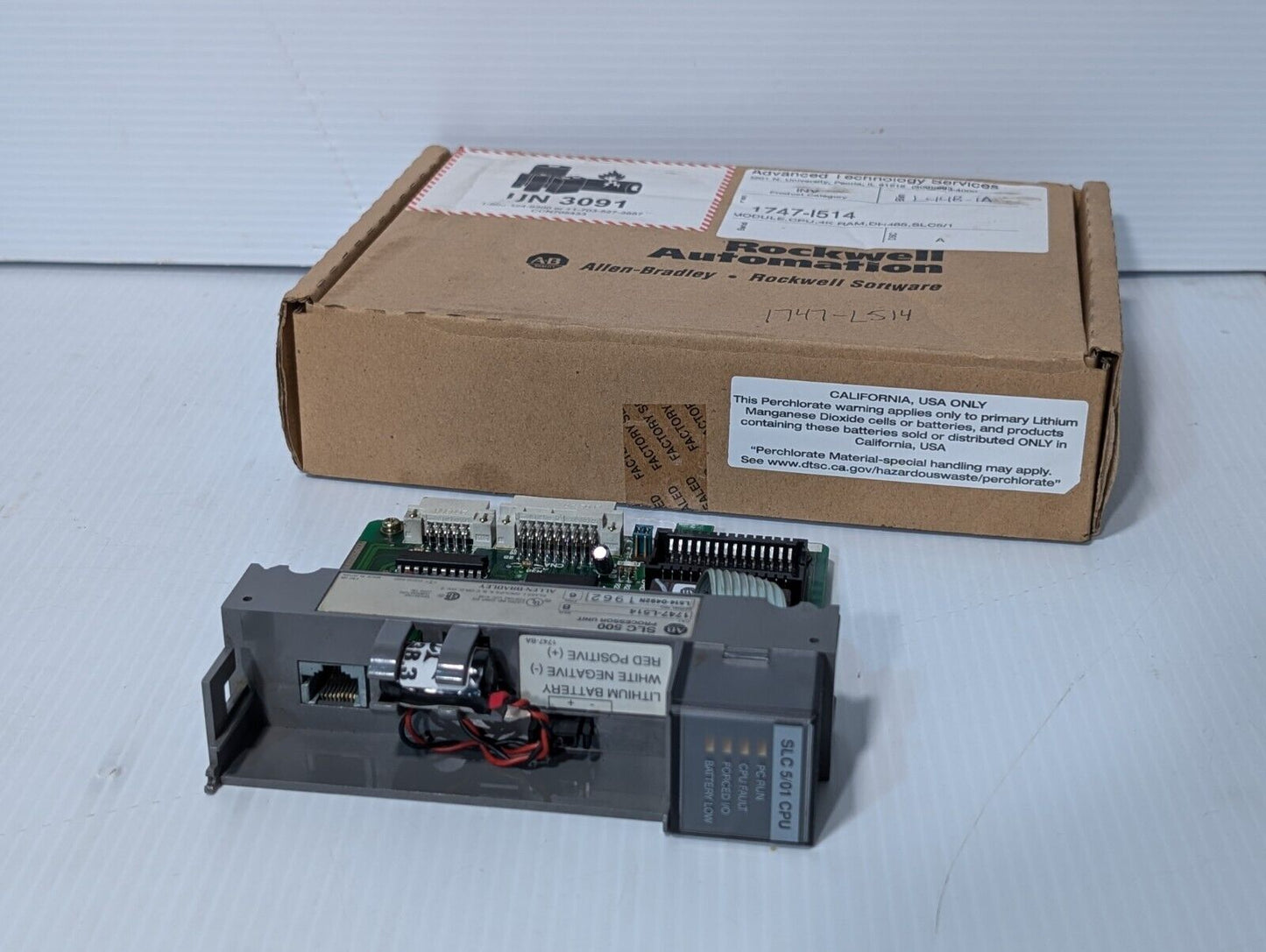 Allen Bradley 1747-L514 CPU Processor Unit, Series B, SLC 5/05, 4K - Free Ship