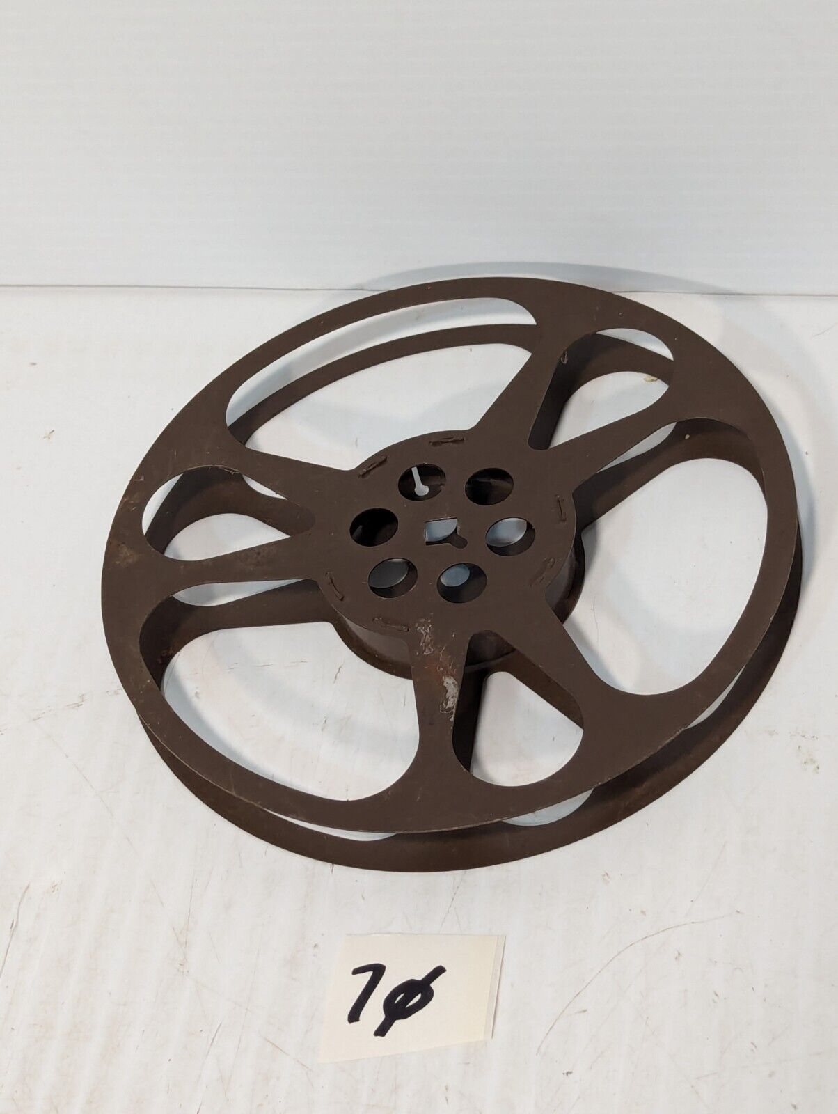 Vintage Metal Movie Reel, Goldberg Bros. Pat.D-122.017, Movie Art -Free Shipping