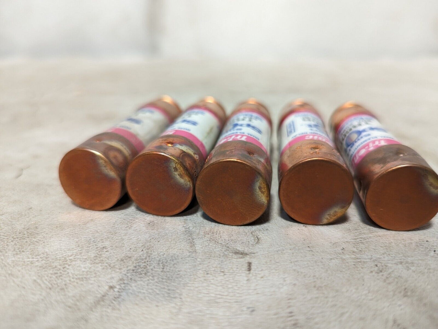 Lot of 5 Ferraz Shawmut TR60R fuses, 60A, 250VAC, Tri-onic, dual-element
