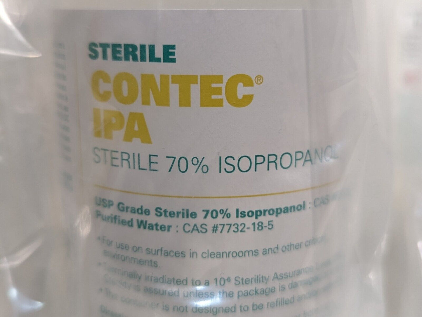Lot of 10 sterile Contec IPA sterile 70% isopropanol, 16 oz sprayer bottles