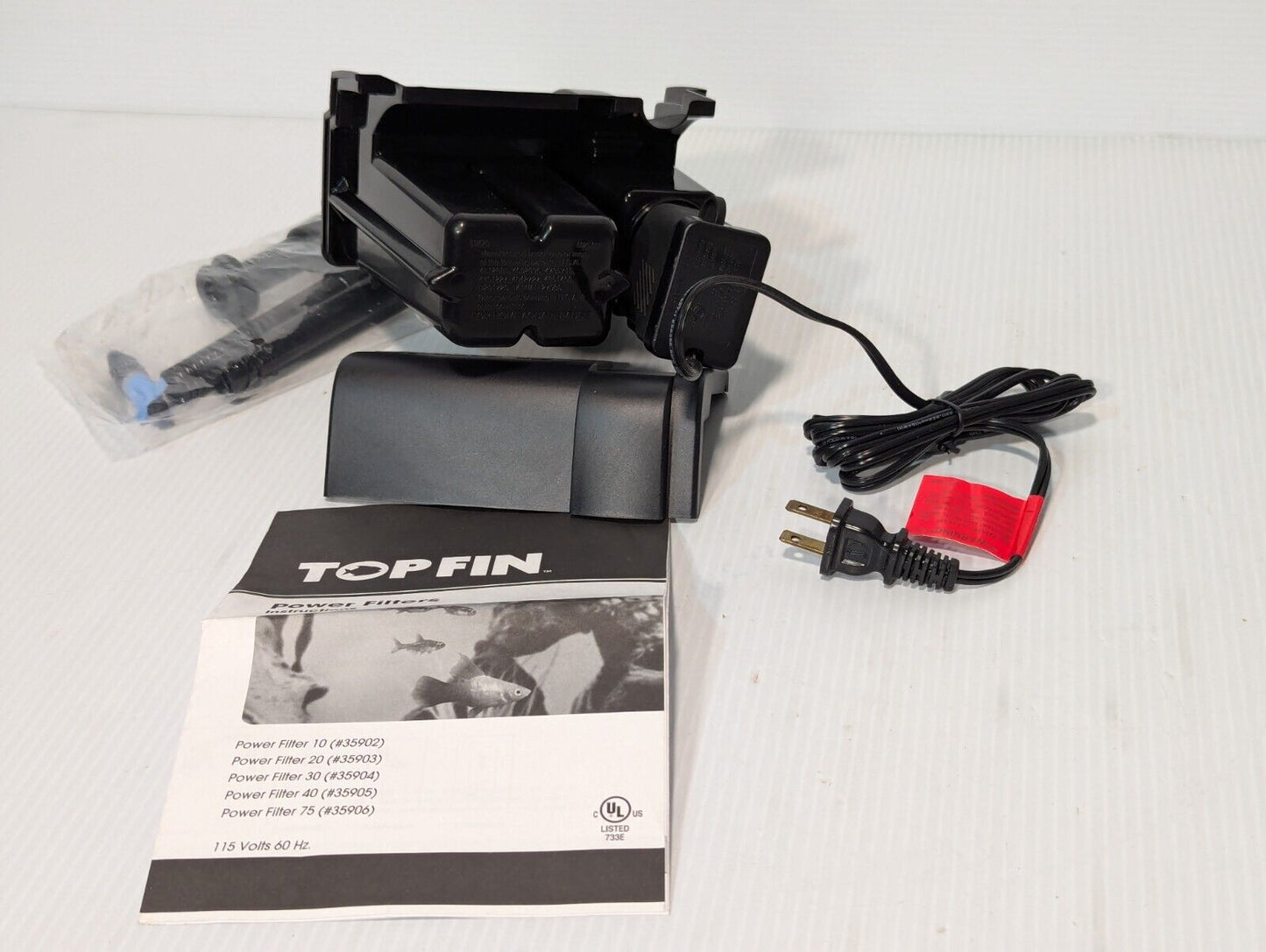 Top Fin PF10 Power Filter 5-10 gallon Aquarium, New, Open Box - Free Shipping