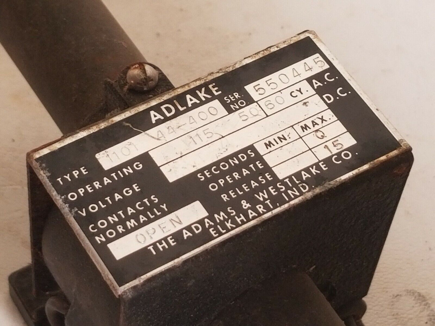 ADLAKE 1101-44-400 series 550445, 115V 50Hz TESTED WORKING - Free Shipping