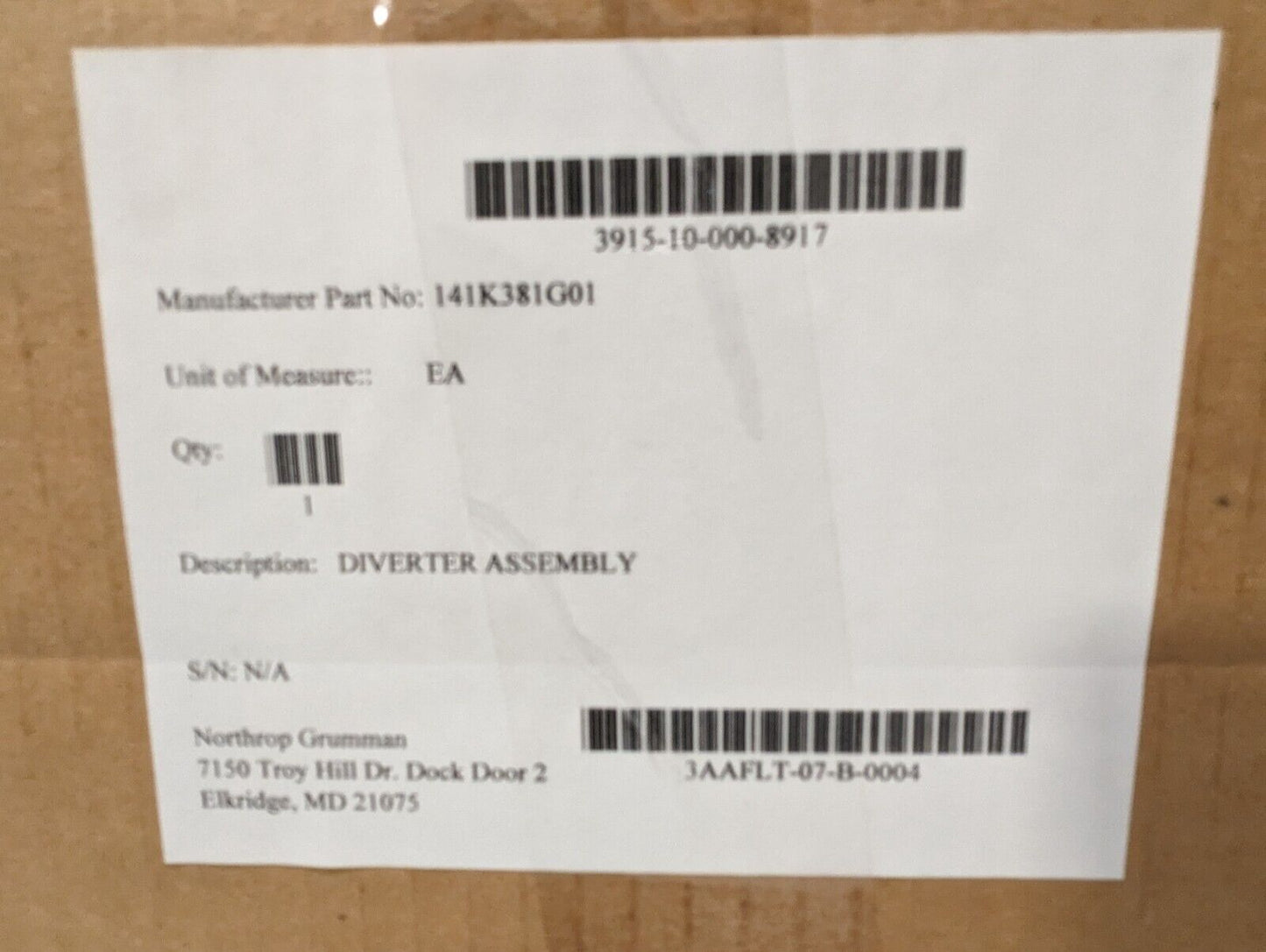 3915-10-000-8917 141K381G01 Diverter Assembly - Free Shipping