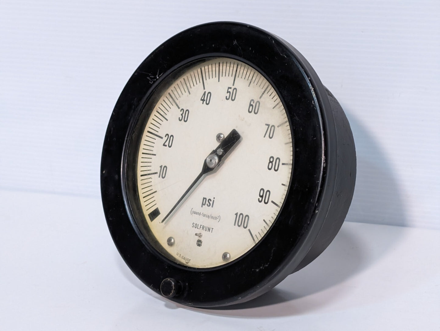US Gauge (Ametek) Pressure Gauge, 0-100psi, 5.75" Dial Face, 1/4"npt Connector