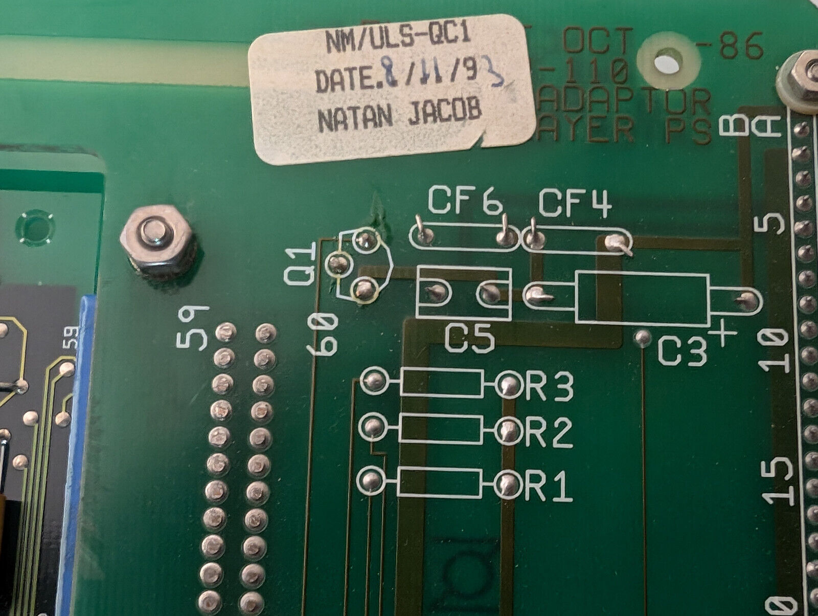 Teradyne 532-0106-0232 9331 ACM Board 47029191104, PWB 2919-110, MB Adaptor, 90s