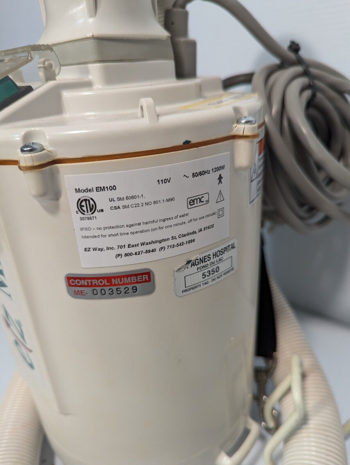EZ MATT EM100 Air-Matt Hovermatt Air Transfer System Pump, 1200W - Free Shipping