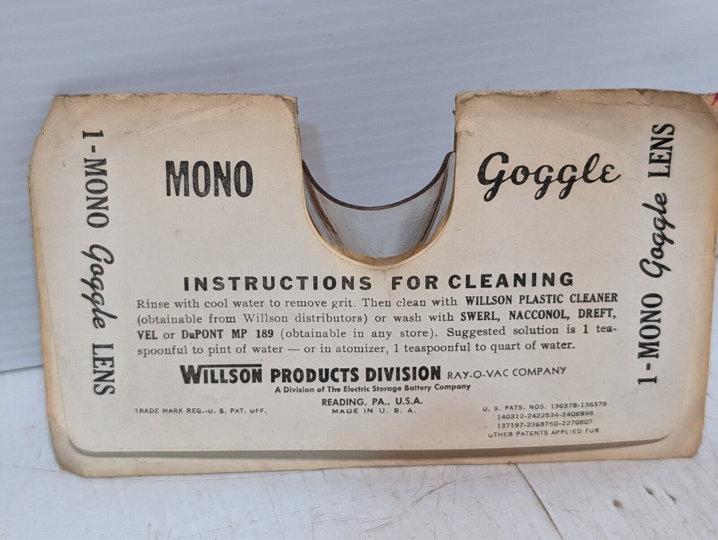 Lot of 5 Vintage Ray-O-Vac Willson Mono Goggles - Free Shipping+Returns
