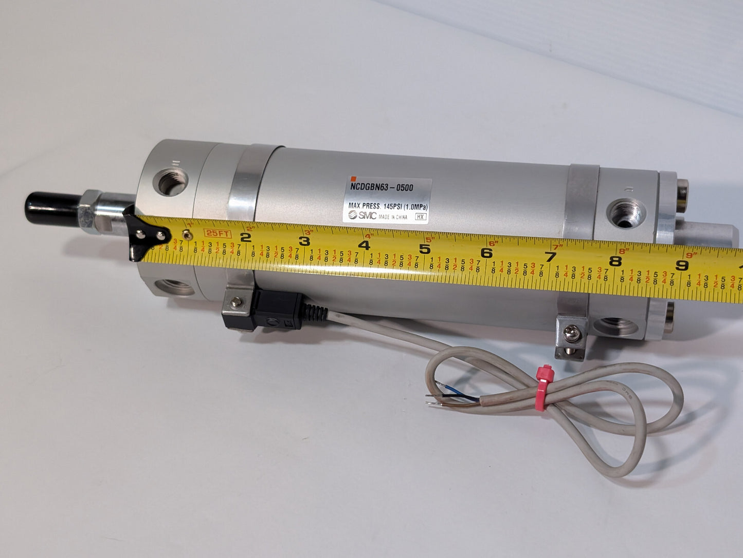 SMC Pneumatics NCDGBN63-0500 Air Cylinder NCDGBN63-0500-G5P, 145PSI