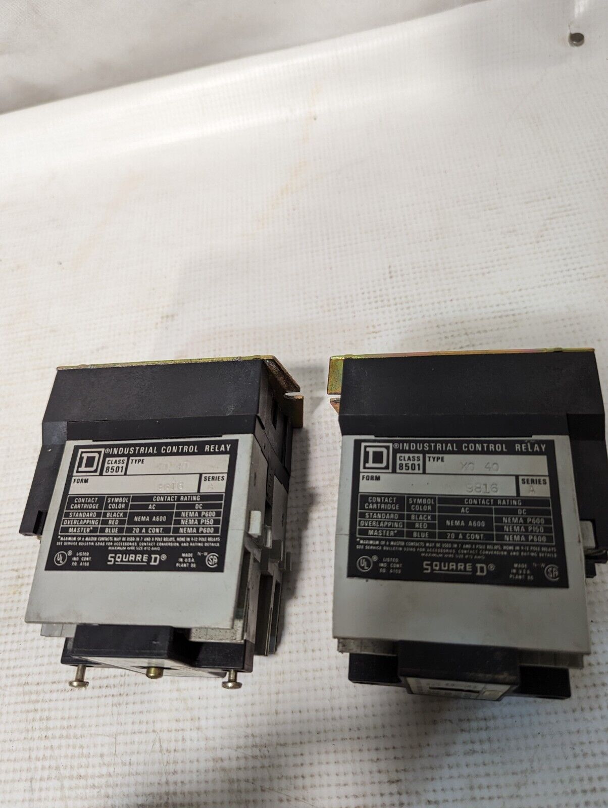 Square D 8501-XO Type X Relay Series A, 12-Pole Total