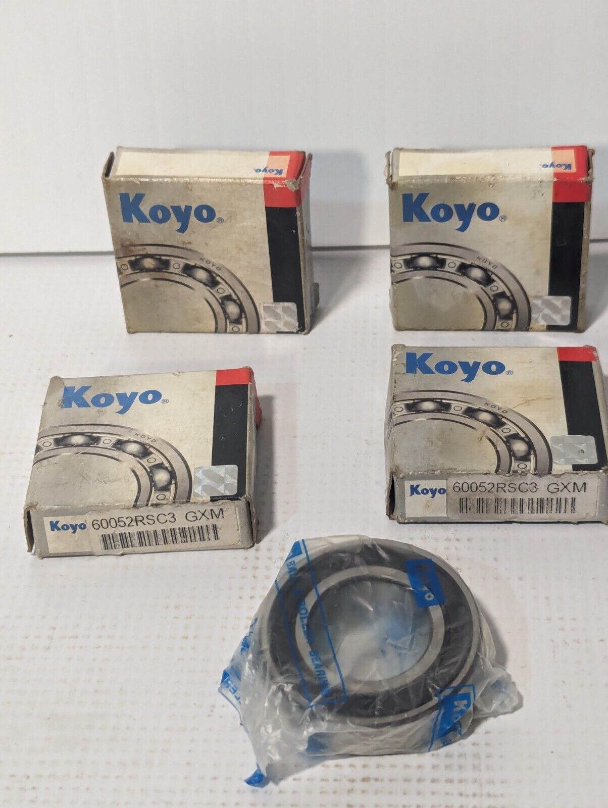 Lot of 2 Koyo 60052RSC3 GXM Deep Groove Sealed Ball Bearing, 25x47x12 mm
