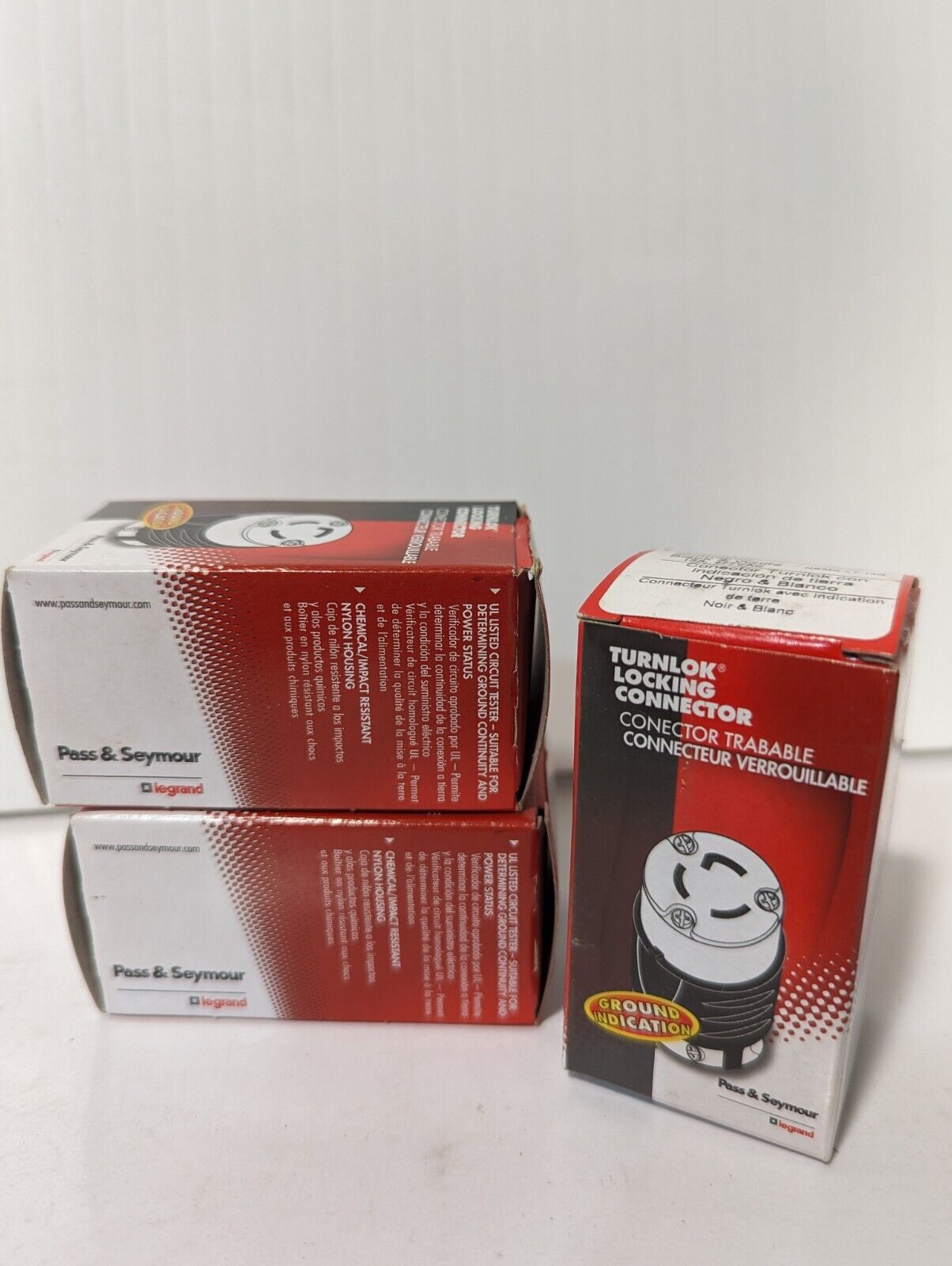 Pass & Seymour PSL715-CGCM Ground Monitoring Locking Connector, 15A, 277Vac
