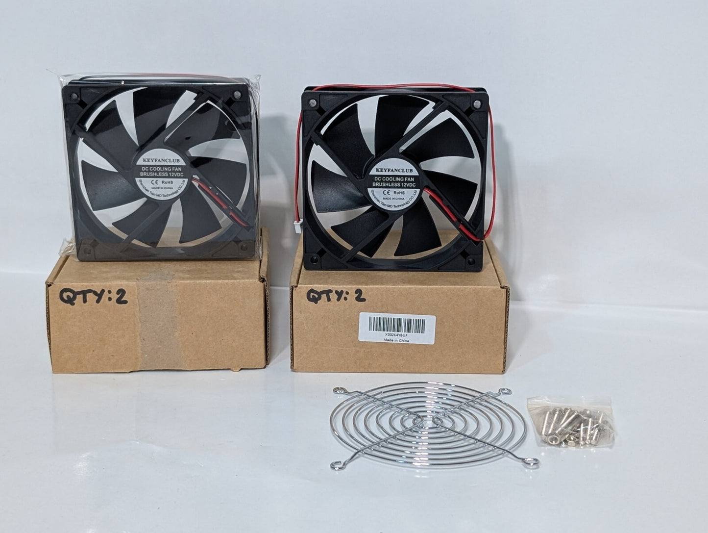 4) KEYFANCLUB 120mm PWM Fan 12v 4-PIN PC Computer Case Cooling Fan Dual 1500RPM