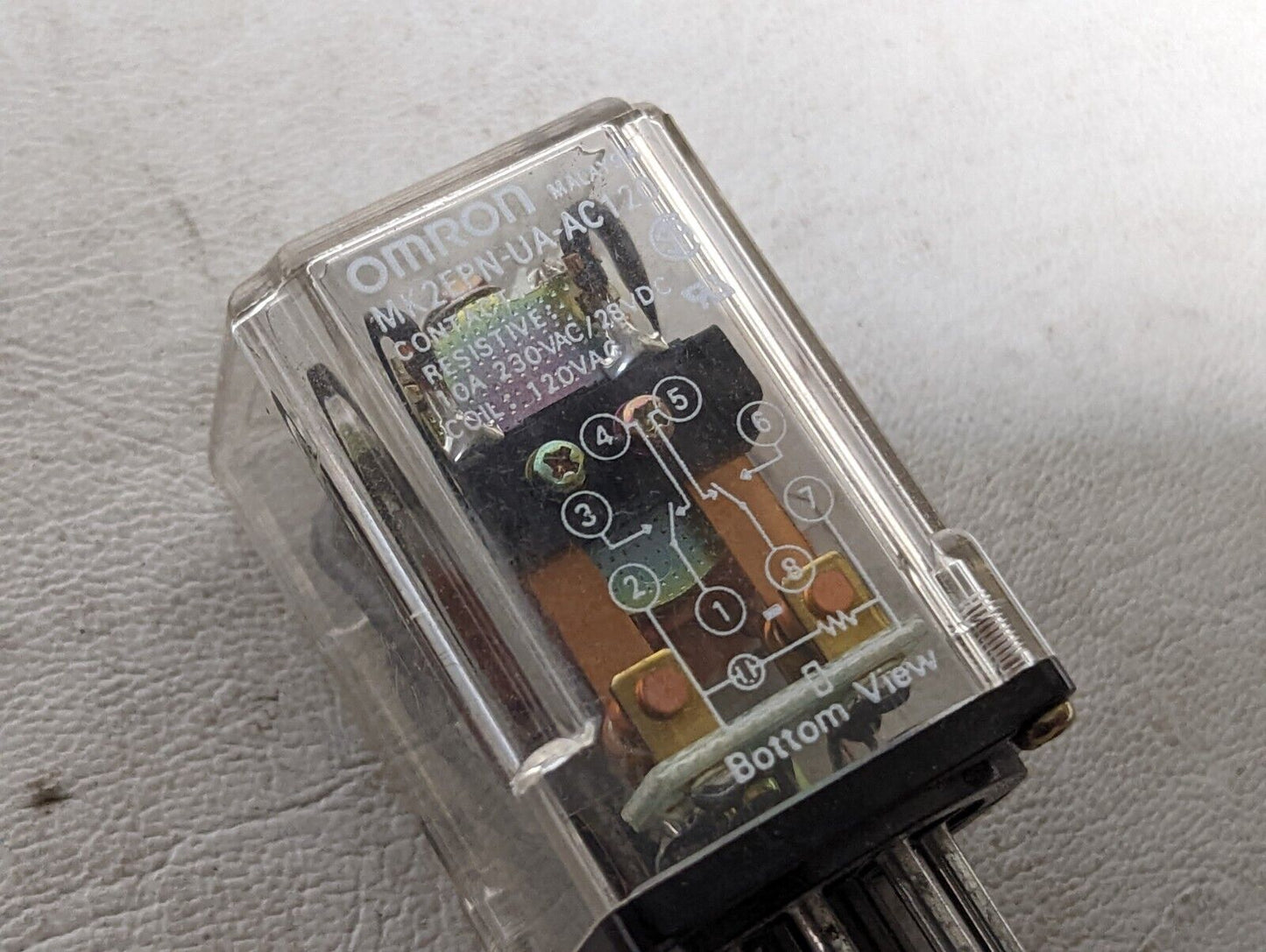 Lot of 29 omron MK2EPN-UA-AC120 relays; resistive: 10A, 230VAC/28VDC, coil: 120V