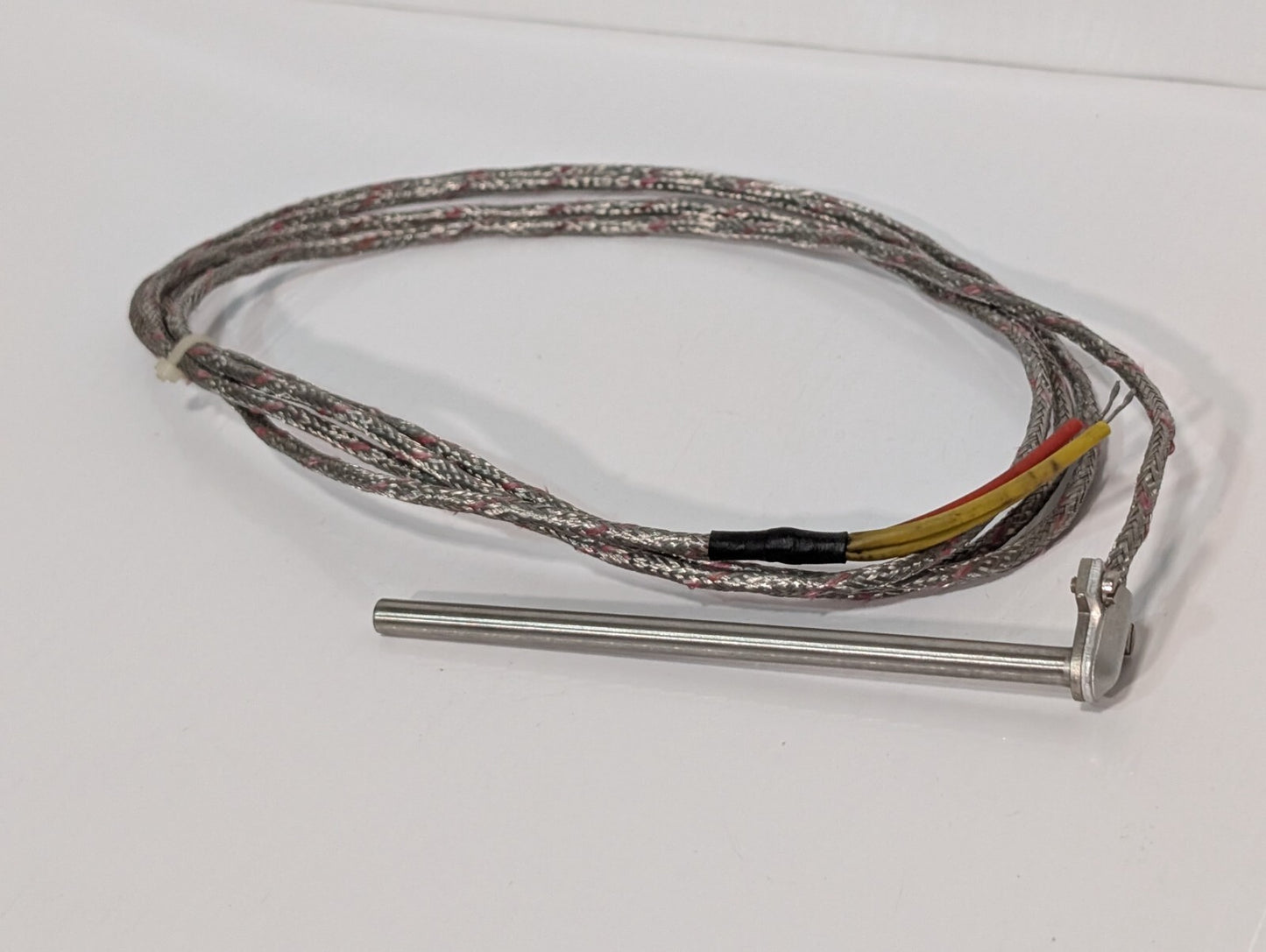 Unbranded Cartridge Heater, 4.5" Long, 3 Conductor Wires, 90 Degree, Long Cable