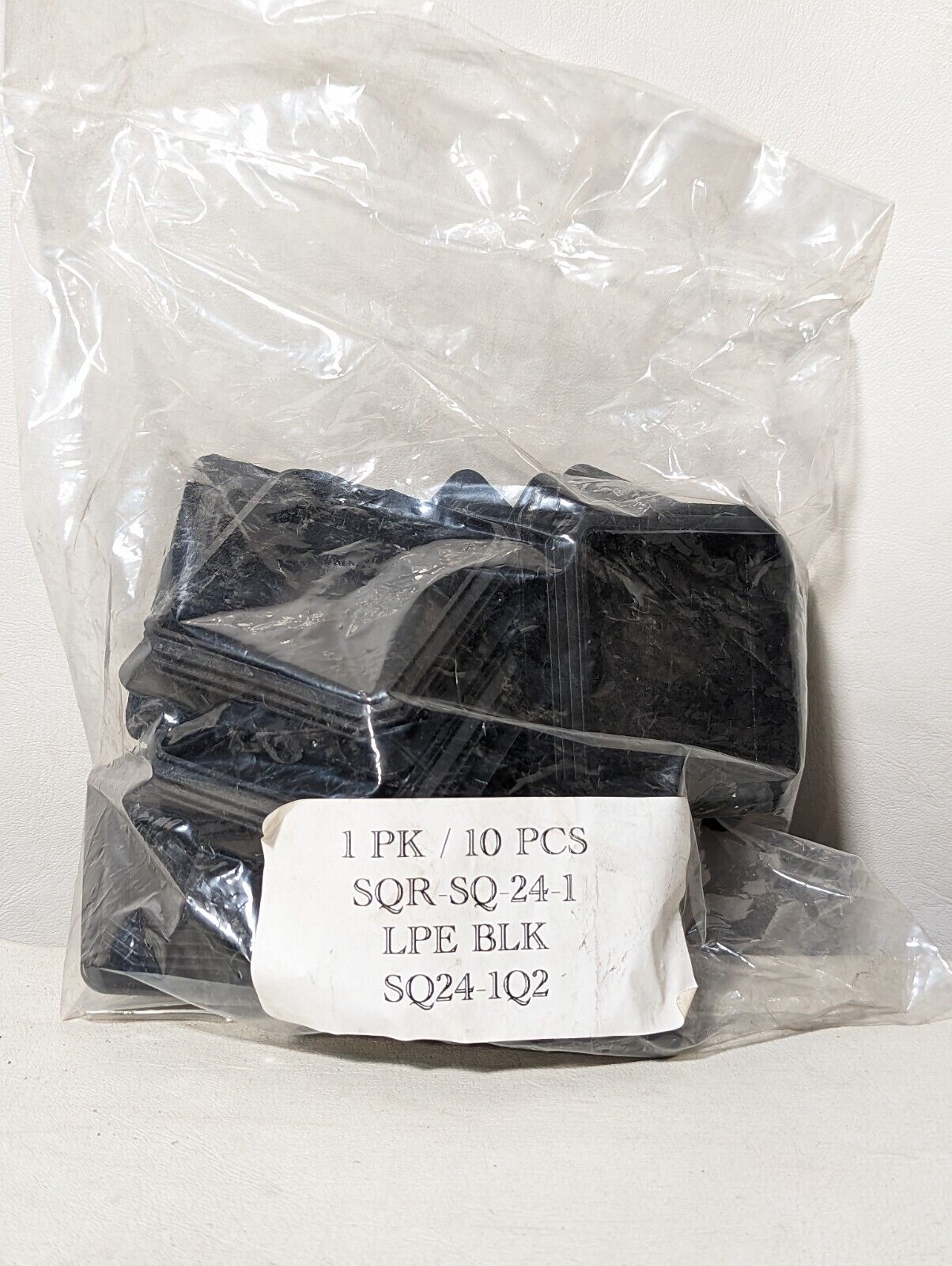 Bag of 10 3" OD Square Tubing Plugs (ID 2.49"-2.64") SQR-SQ-24-1, SQ24-1Q2, LPE