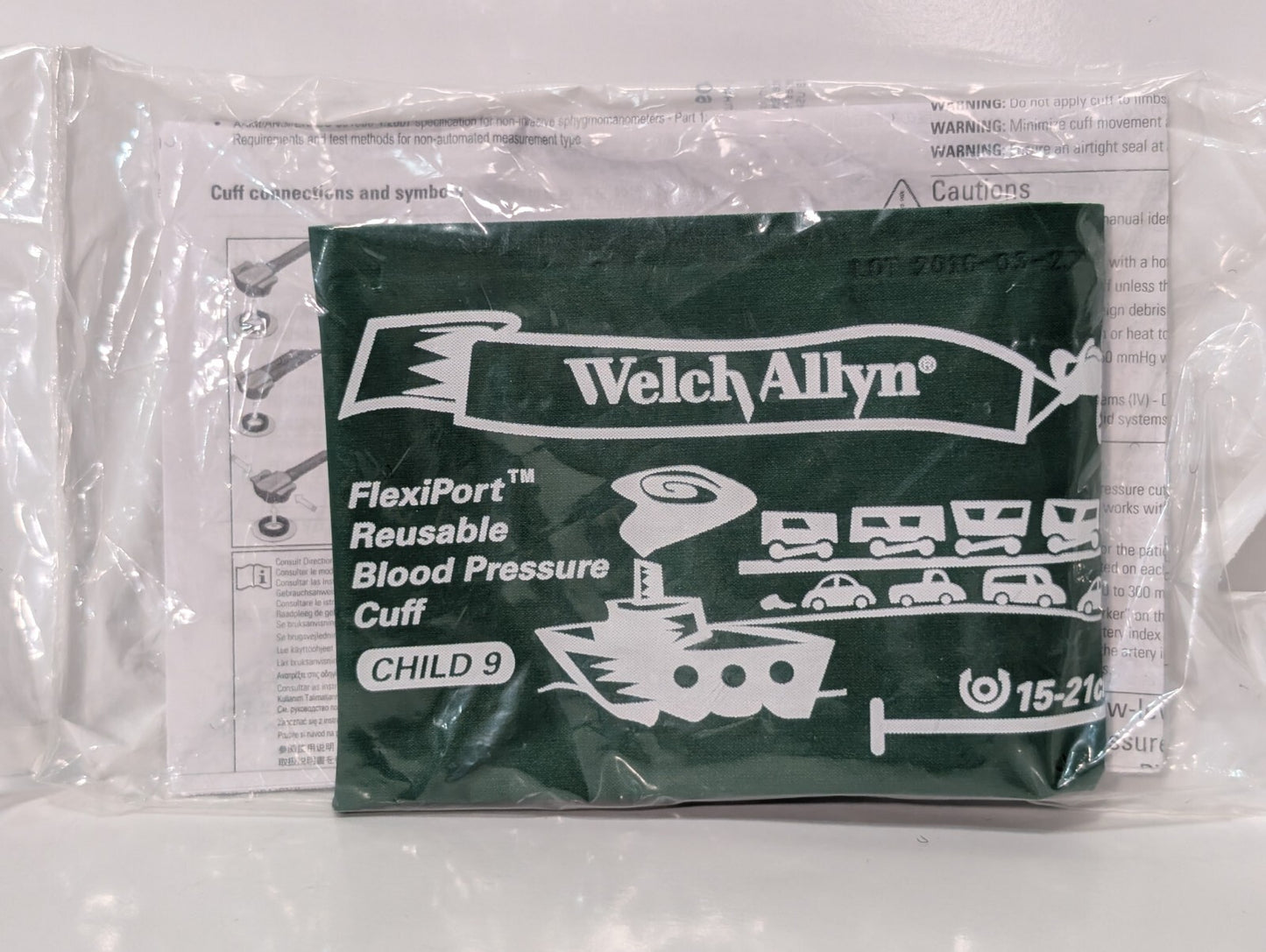 3) Welch Allyn FlexiPort Reusable Blood Pressure Cuffs, Large Adult 12 & Child 9