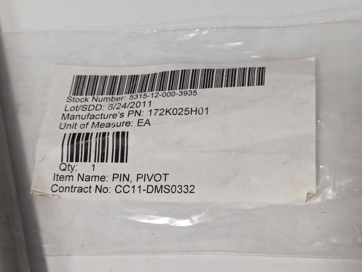 5315-12-000-3935 172K025H01 Pivot Pin - Free Shipping