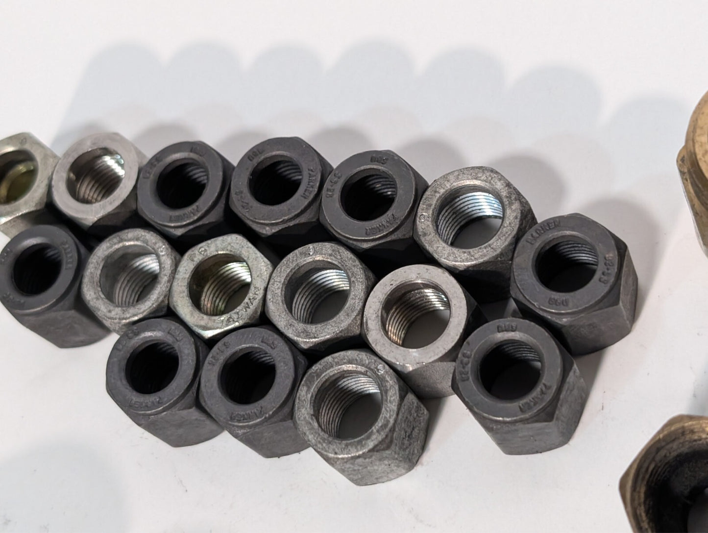 144 Assorted Adapters + Fittings, Hex Nut Lug Nut Bushing Pipe Threader