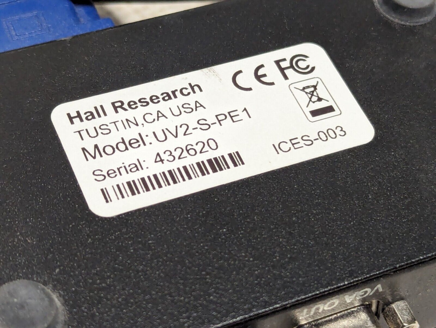 Hall Research UV2-S-PE1 Video and Phantom Power over UTP transmitter