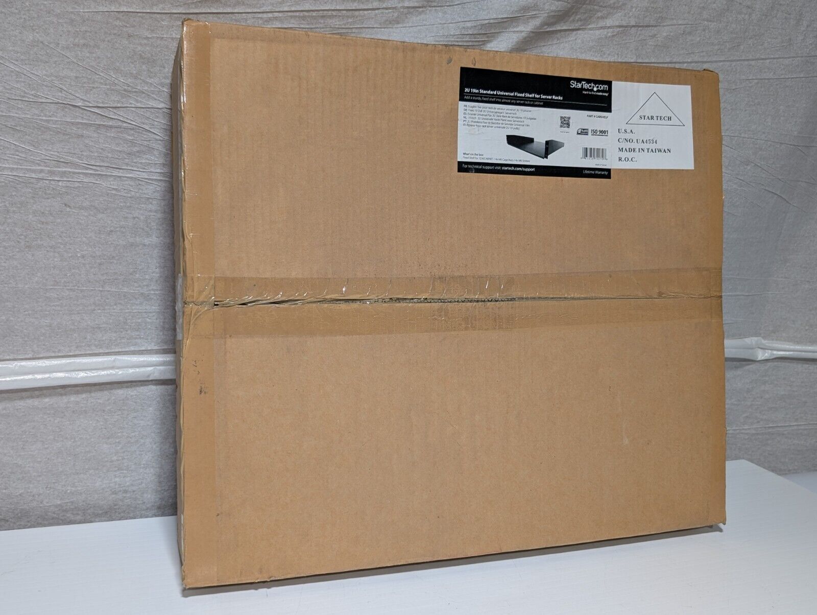 StarTech.com CABSHELF 2U Standard Universal Fixed Shelf for Server Racks, 19"