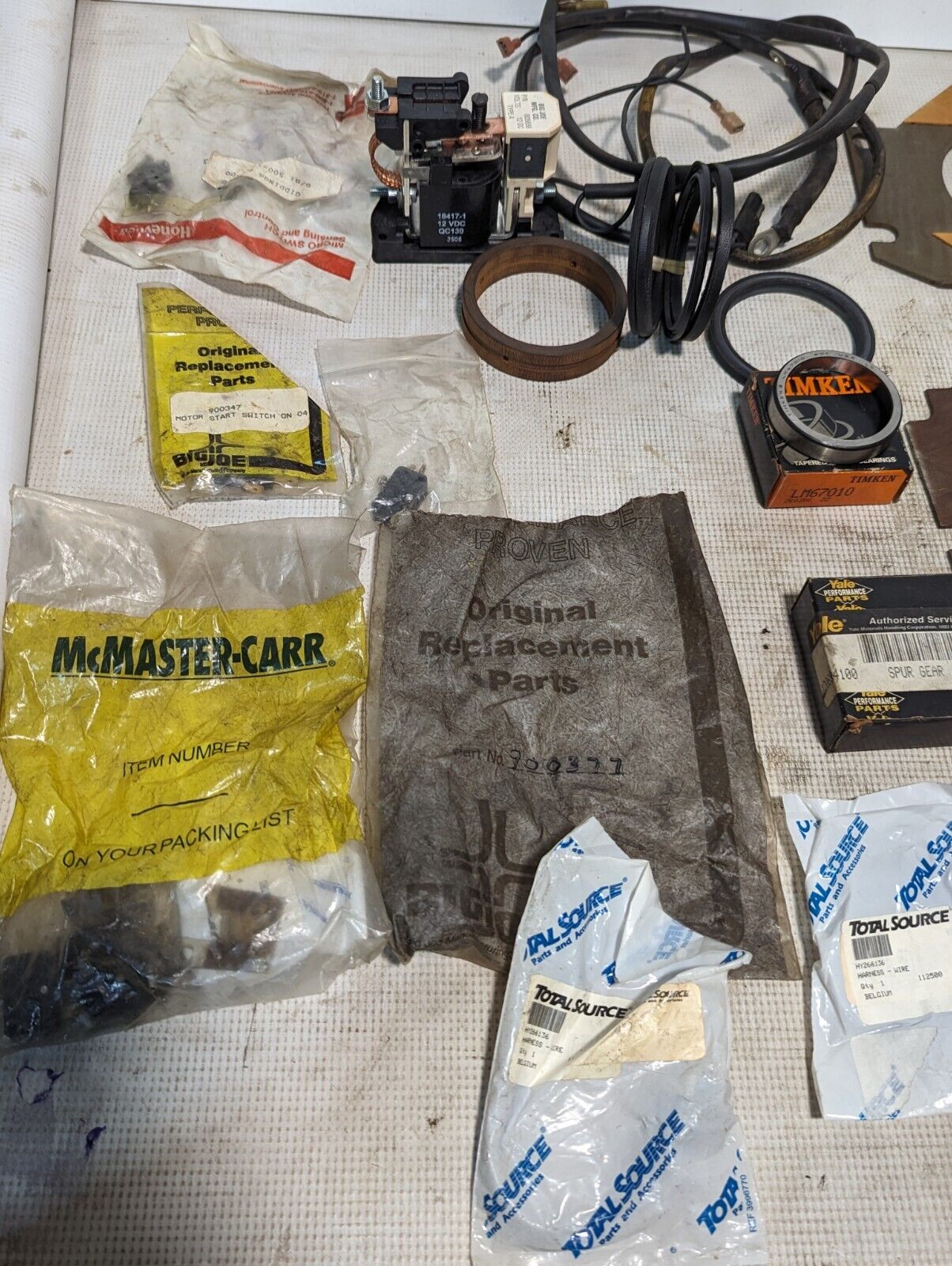 Lot of Big Joe Parts: Motor Start Switch 900347, Ametek Prestolite S 5/16-18,...