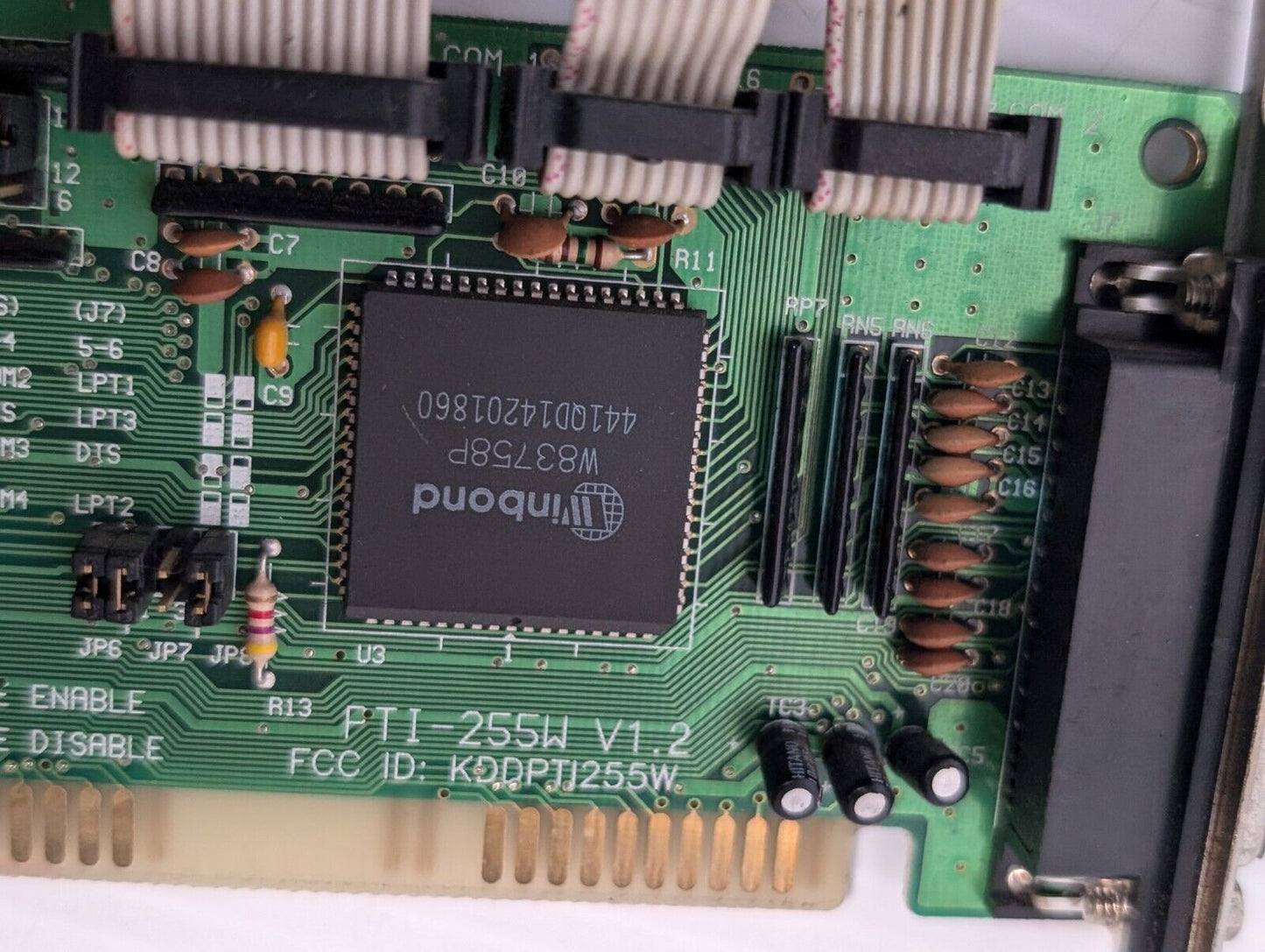 Winbond VLB dual IDE FDD Serial I/O controller Vesa Local Bus PTI-255W V1.2