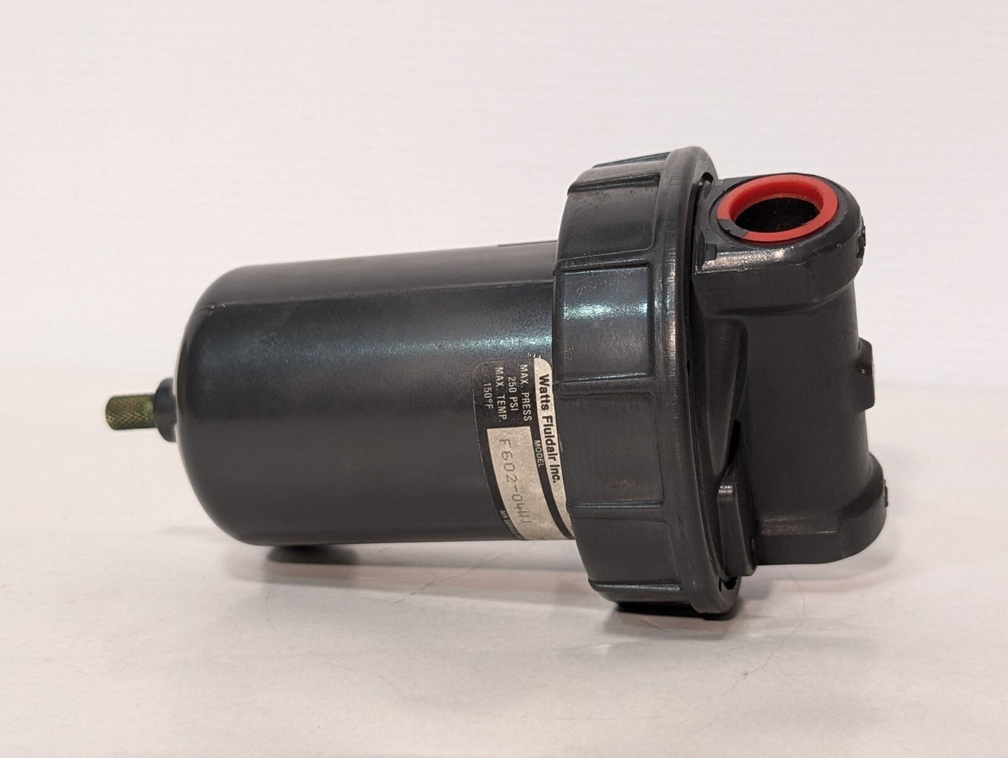 Watts Fluidair F602-034WJ M5 Pneumatic Filter, 250psi, 150º F Max Temp, 1/2"