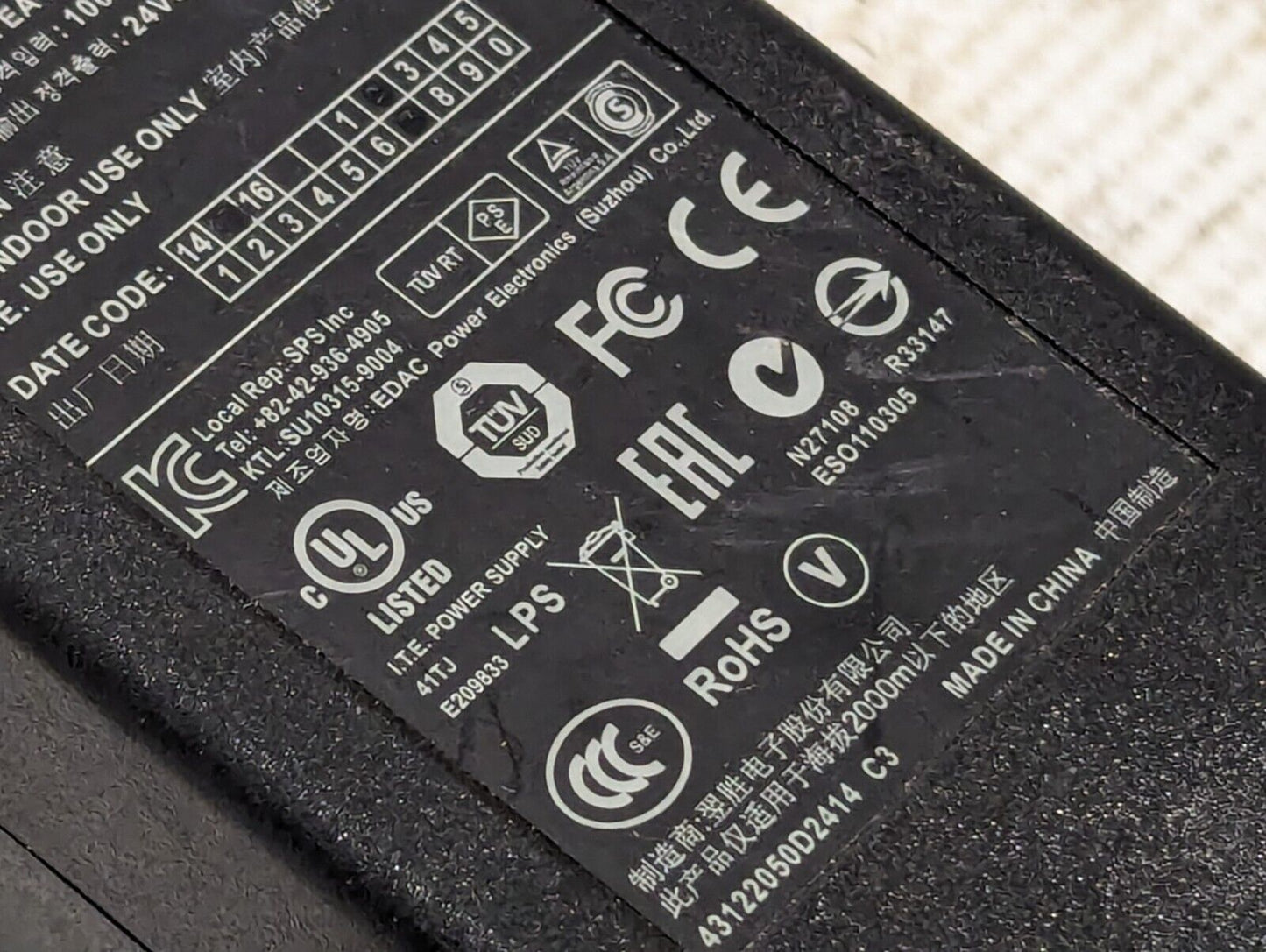 Edacpower Elec AC Adapter EA1050D-240 24V-2.08A - Free Shipping