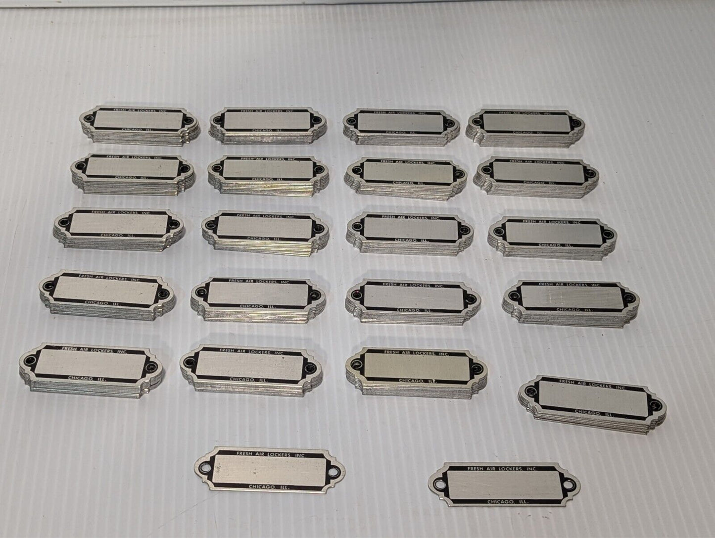 Lot of 198 Fresh Air Lockers Blank Name Number Tag - Free Shipping+Returns